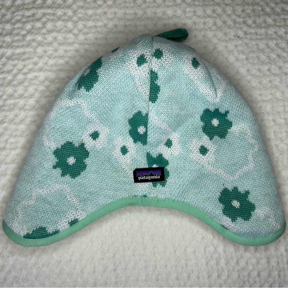 Patagonia Kids' Green Floral Snow Hat